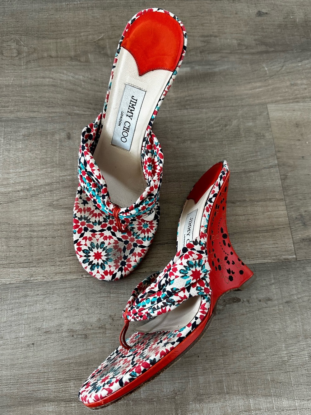Jimmy Choo Thong Wedge Sandals